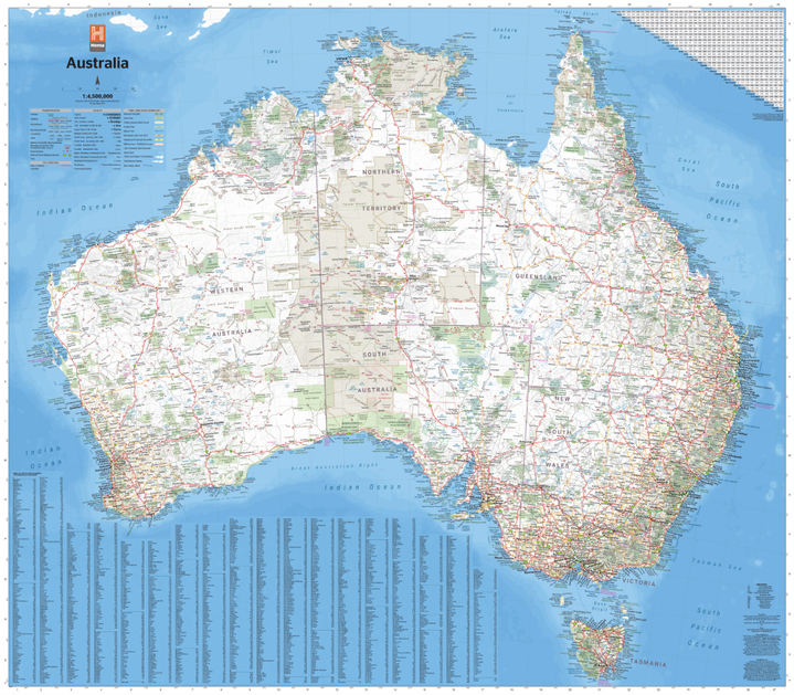 Hema Australia Large Map | Hema