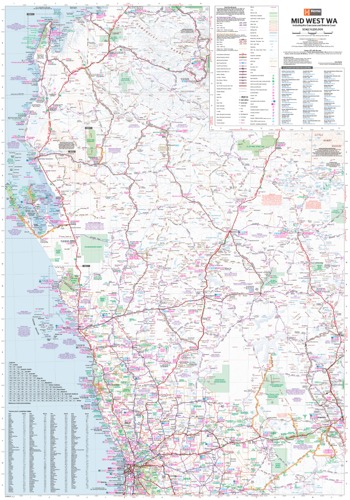 Hema Mid West Western Australia Map 4th Edition | Hema