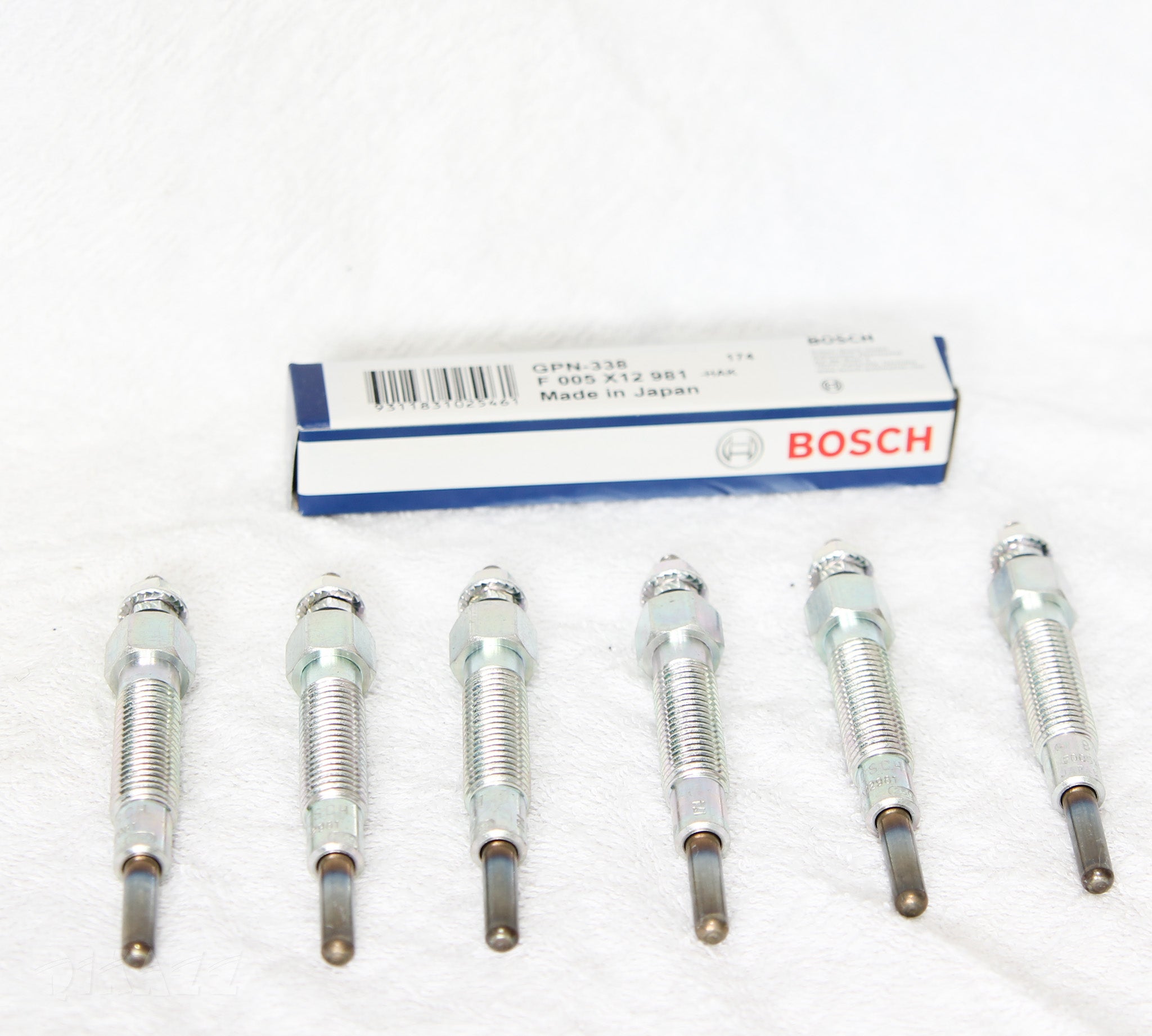 Genuine Bosch Glow Plugs to suit Nissan Patrol TD42 Set of 6 - GPN-338 | Bosch