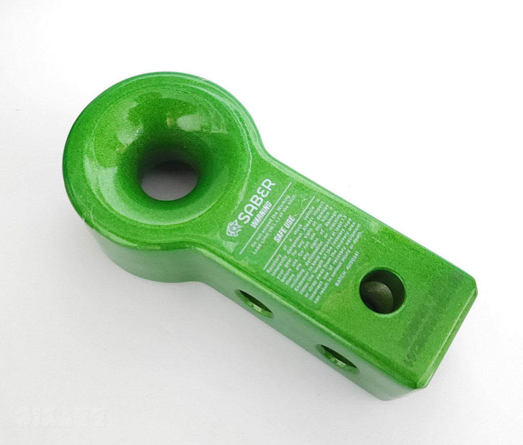 Saber Offroad 7075 Soft Shackle Only Aluminium Recovery Hitch – Metallic Green | Saber Offroad