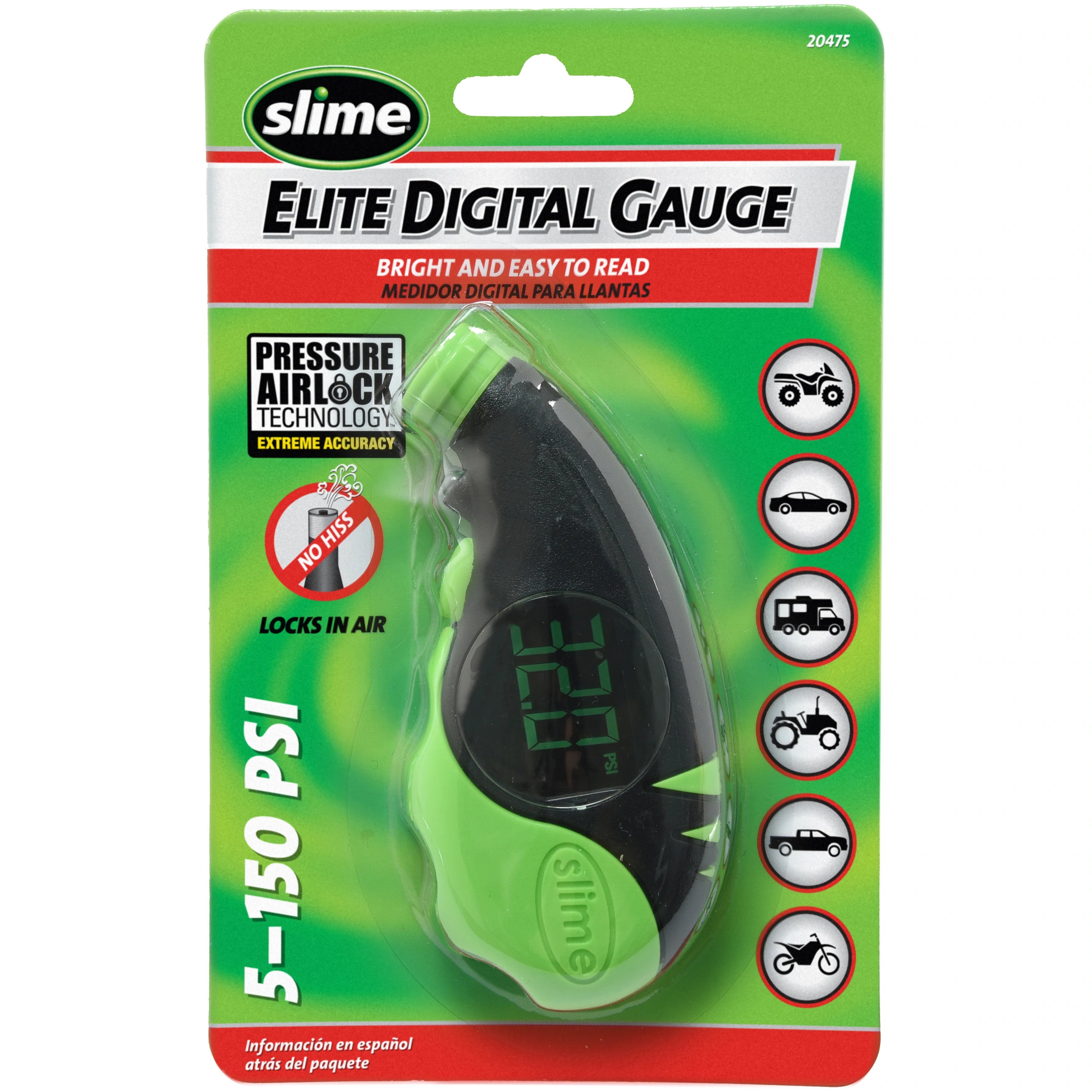 Slime Elite Digital Tire Gauge (5-150 psi) | QIKAZZ 4x4 & Camping