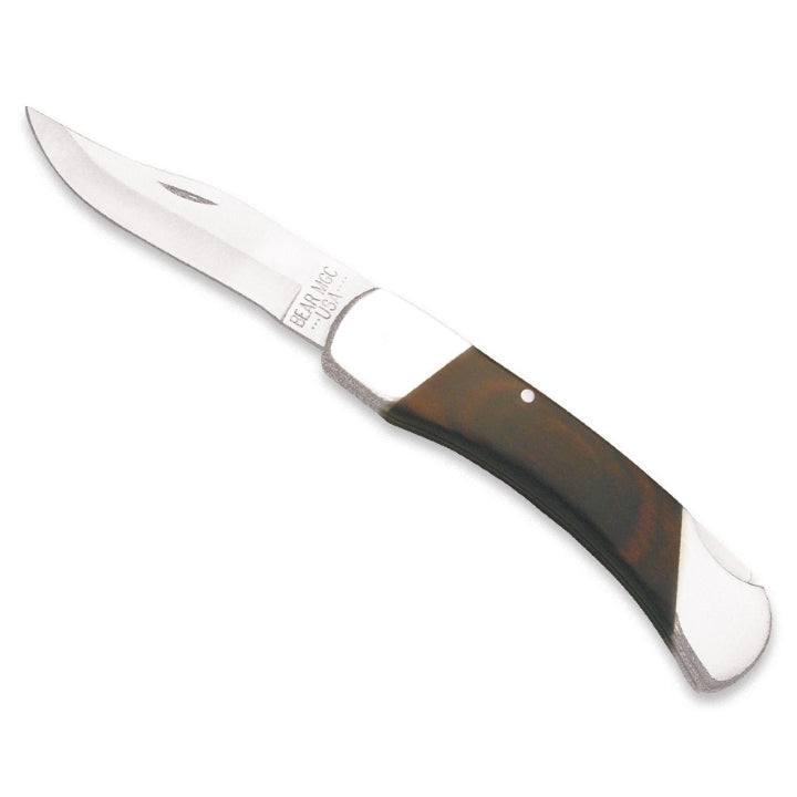 Bear & Son 5" Pro Lockback Knife with Leather Sheath | Bear & Son
