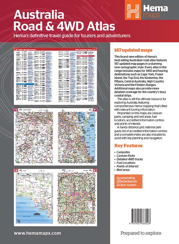 Australia Road & 4WD Easy Read Atlas - 292 x 397mm (13th Edition) | Hema