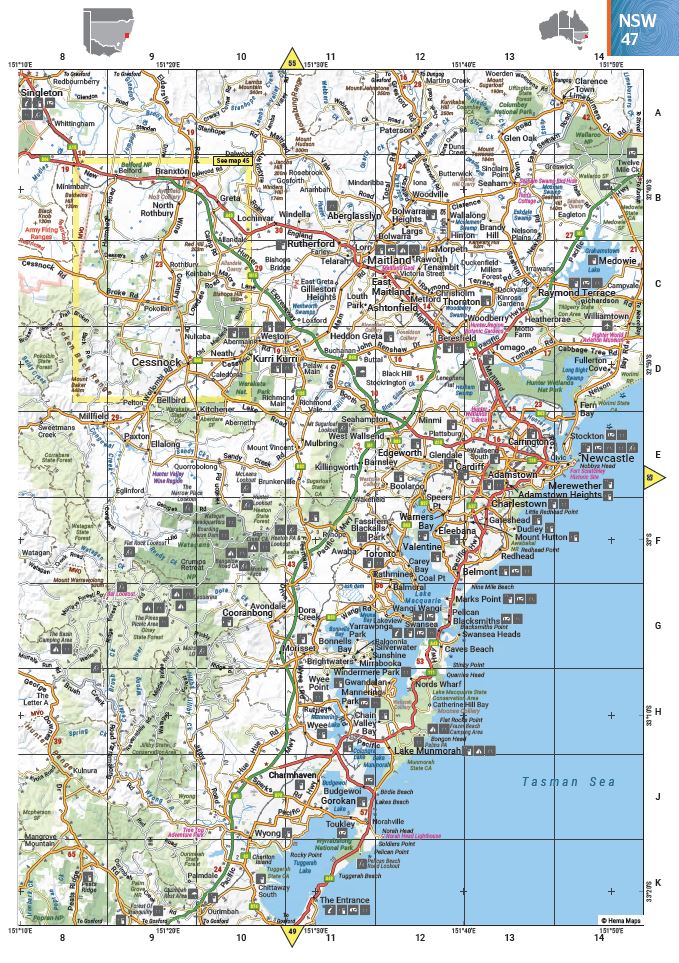 Australia Road & 4WD Touring Atlas - 215 x 297mm (13th Edition) | Hema