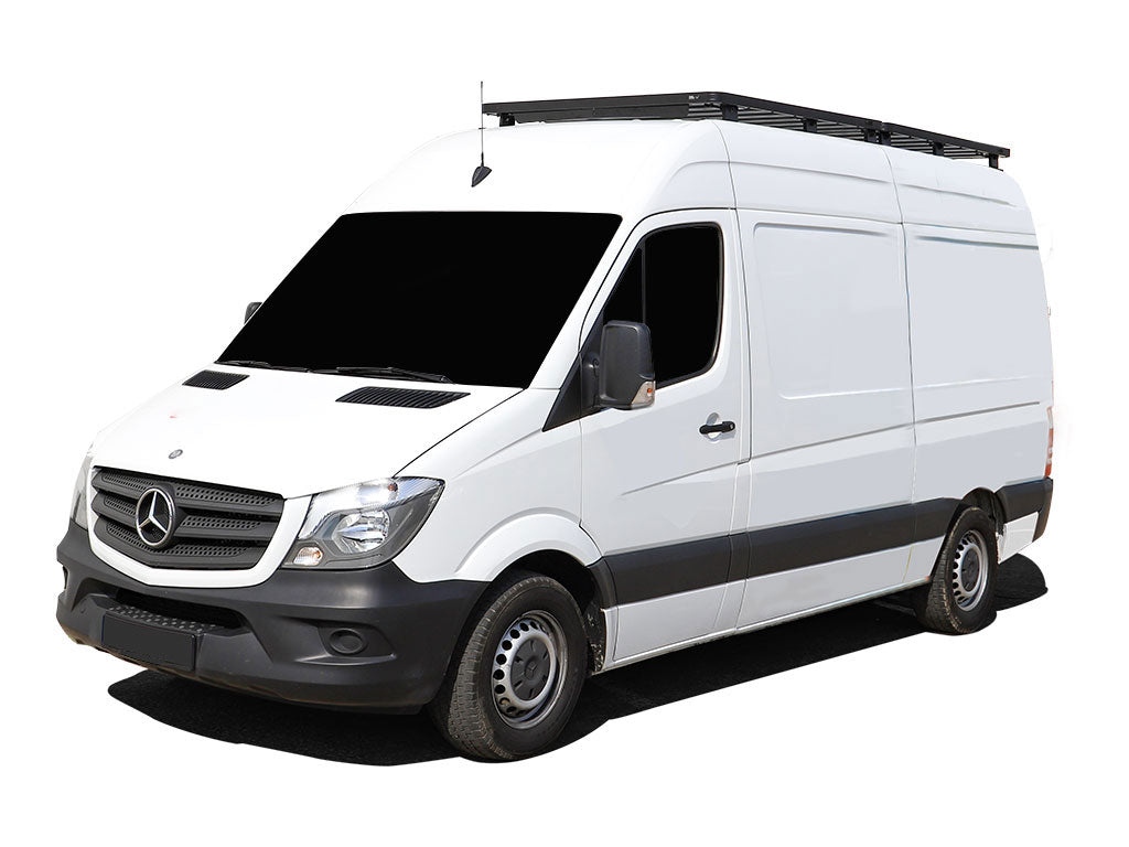 Mercedes Benz Sprinter 2Gen/3Gen 170in/L3/LWB Wheelbase w/o OEM Tracks (2006-Current) Slimline II Roof Rack Kit / Tall - by Front Runner | Front Runner