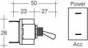 Narva Off/On Metal Toggle Switch with Off/On Tab | Narva