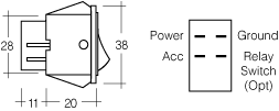 Narva Off/On Rocker Switch with Red L.E.D and Driving Lamp Symbol - 63026BL | Narva