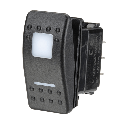 Narva Sealed Rocker Switch On/Off/On 12/24v LED Illiminated Blue | Narva