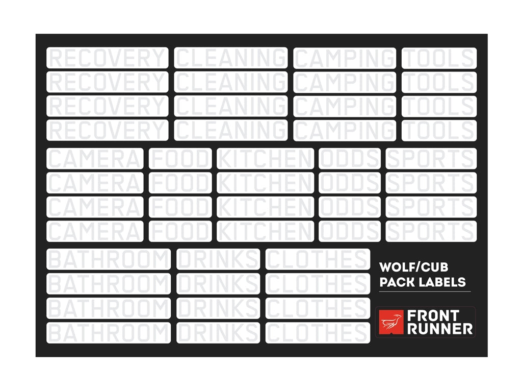 Wolf/Cub Pack Campsite Organizing Labels - by Front Runner | Front Runner