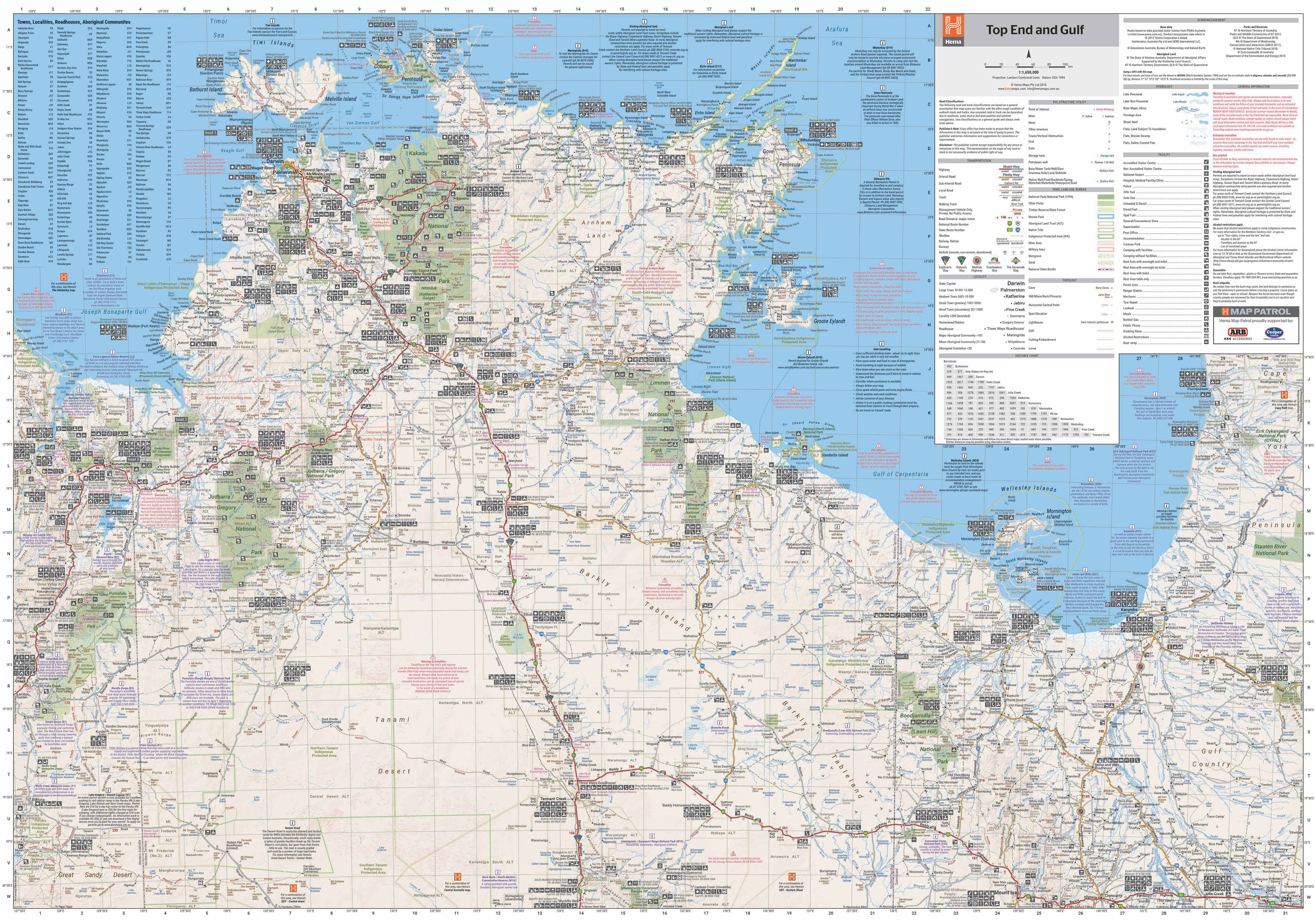Hema Top End and Gulf Map | Hema