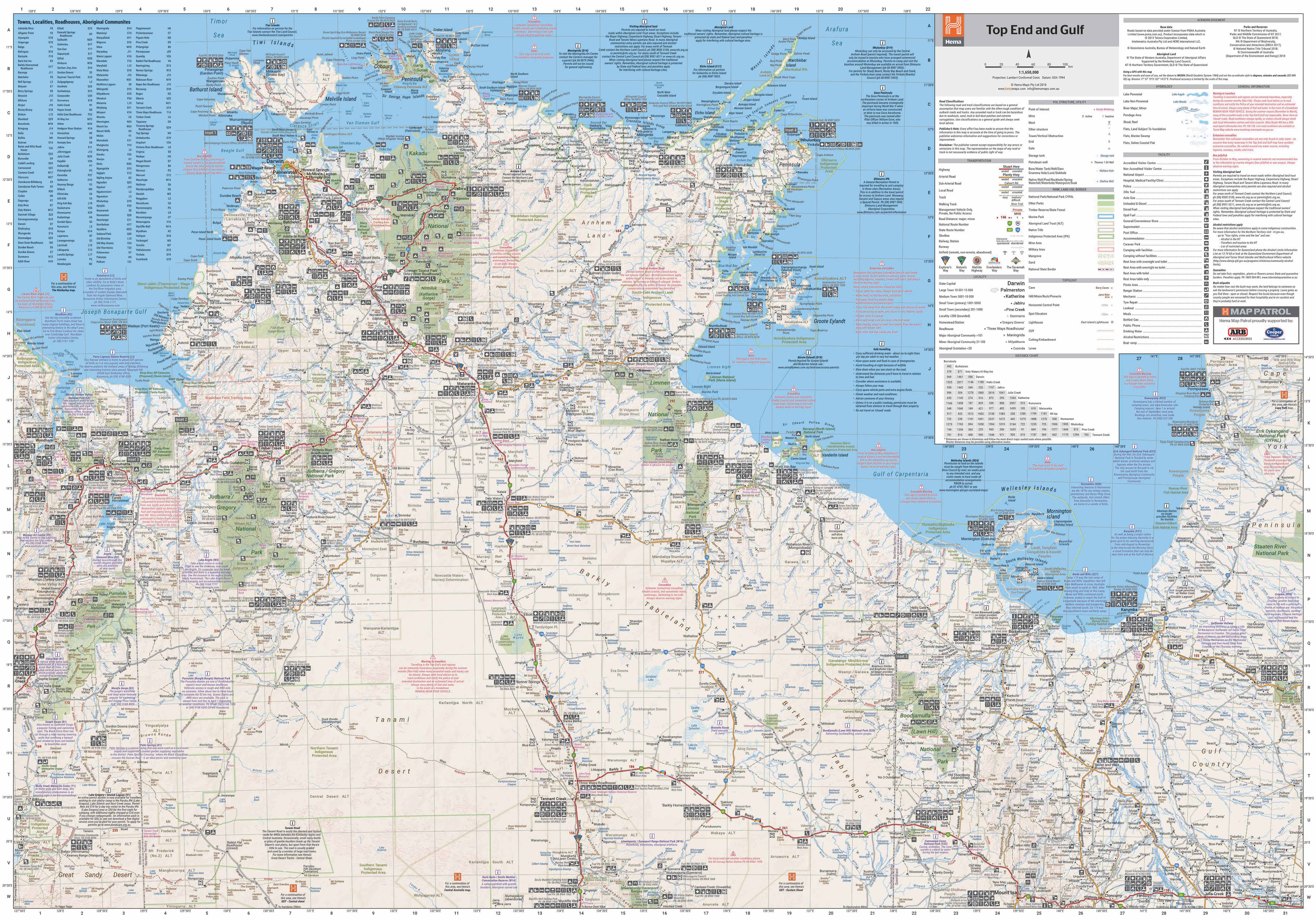 Hema Top End and Gulf Map | Hema