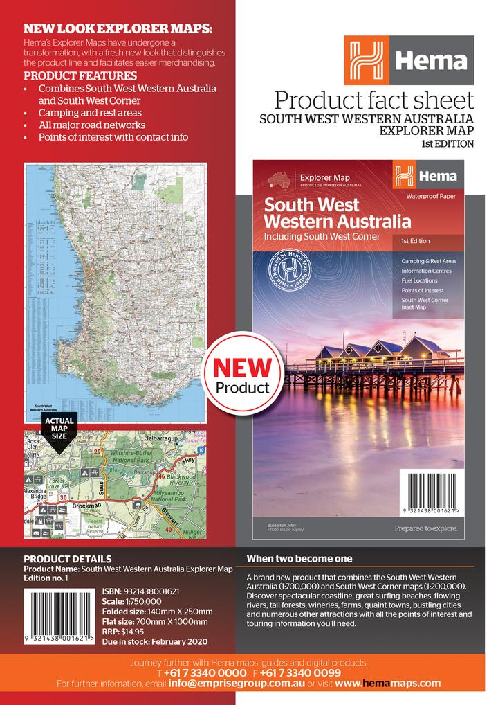 Hema South West Western Australia Map | Hema
