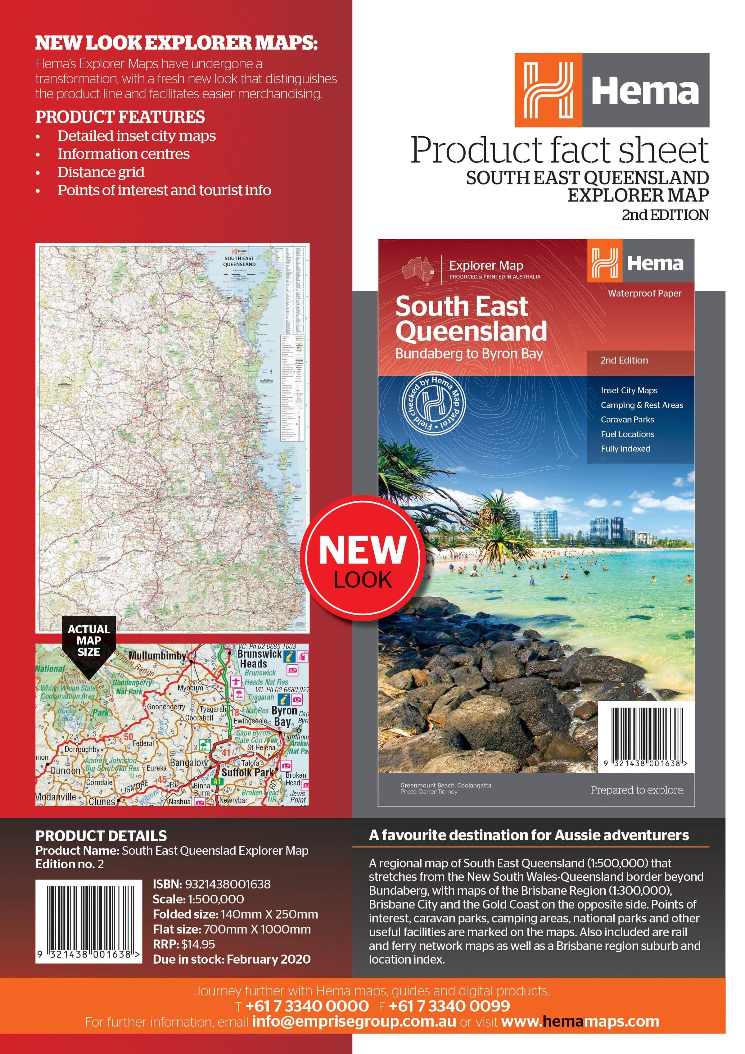 Hema South East Queensland Map Bundaberg to Byron Bay | Hema