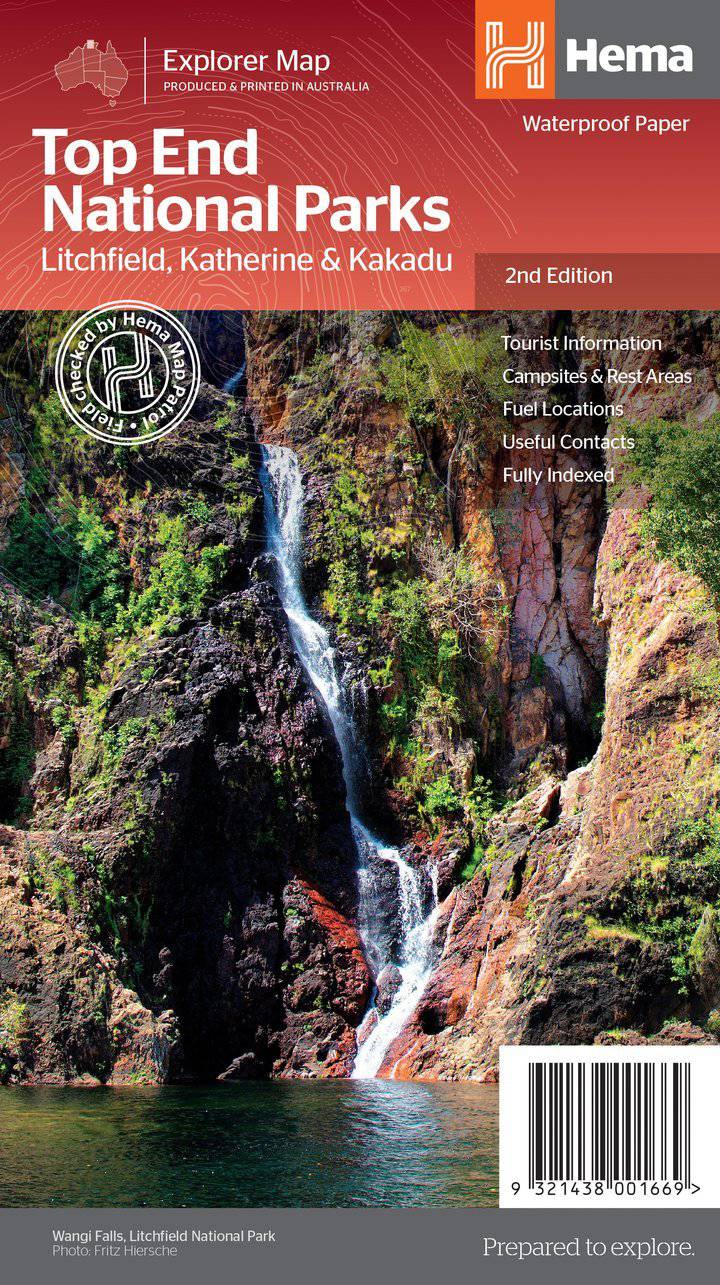 Hema Top End National Parks Map: Litchfield, Katherine & Kakadu 2th Edition | Hema