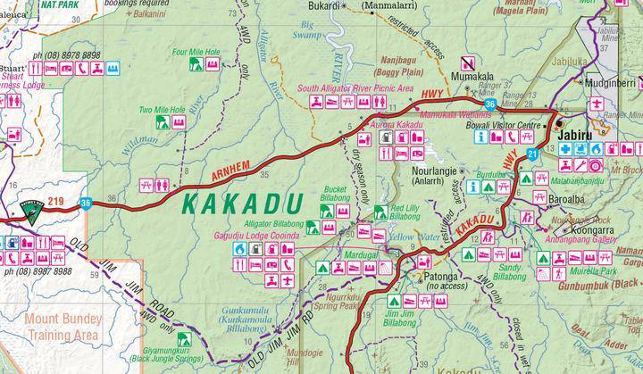 Hema Top End National Parks Map: Litchfield, Katherine & Kakadu 2th Edition | Hema