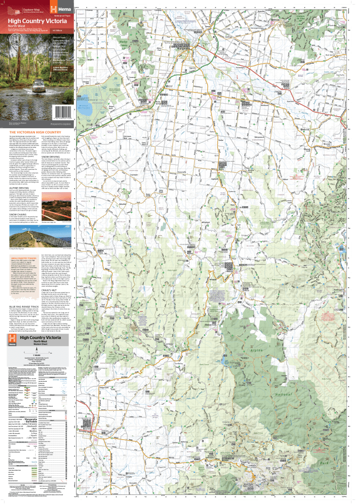 Hema The Victorian High Country - North Western Map 1st Edition | Hema