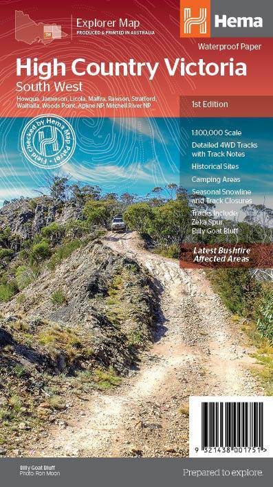 Hema The Victorian High Country - South Western Map 1st Edition | Hema