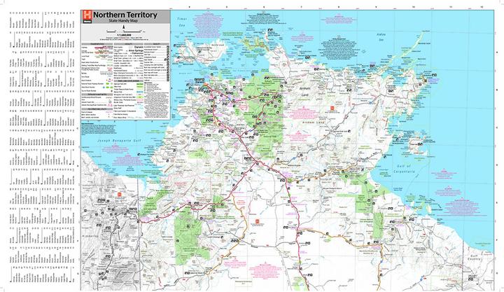 Hema Northern Territory Handy Map | Hema