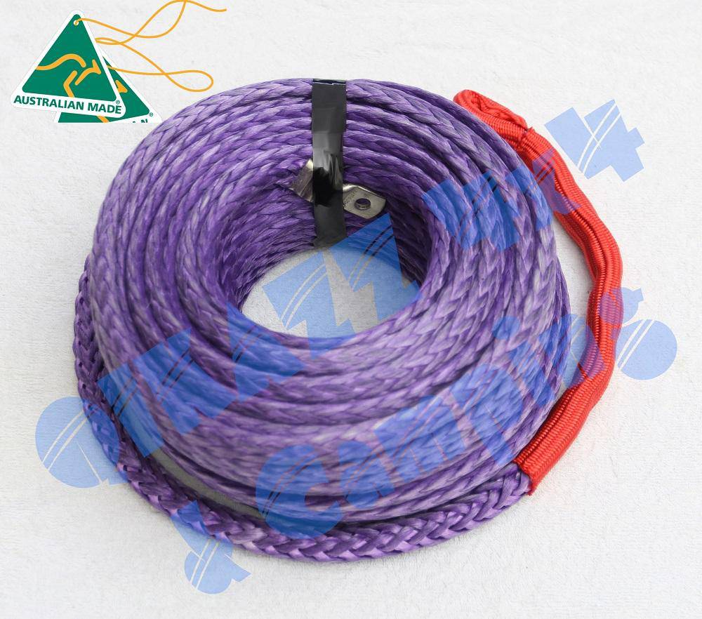 Whittam Synthetic Winch Rope - 10mm - 30meters - PURPLE - 9000KG | Whittam Ropes