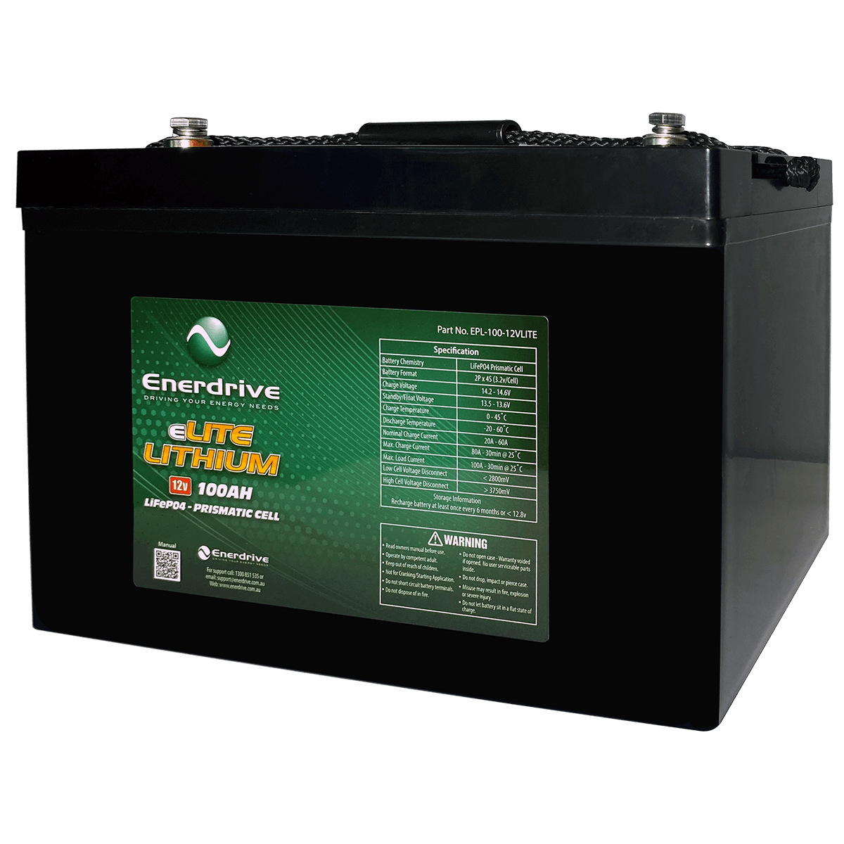 Enerdrive 12v 100Ah LiFePO4 Battery eLITE | Enerdrive