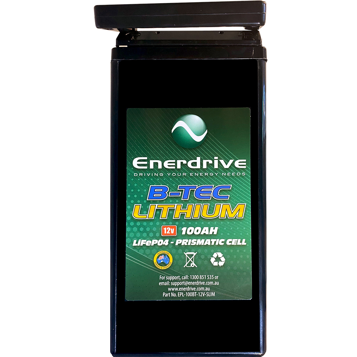 Enerdrive B-TEC 100AH 12V LifePO4 Slim Case Battery | Enerdrive
