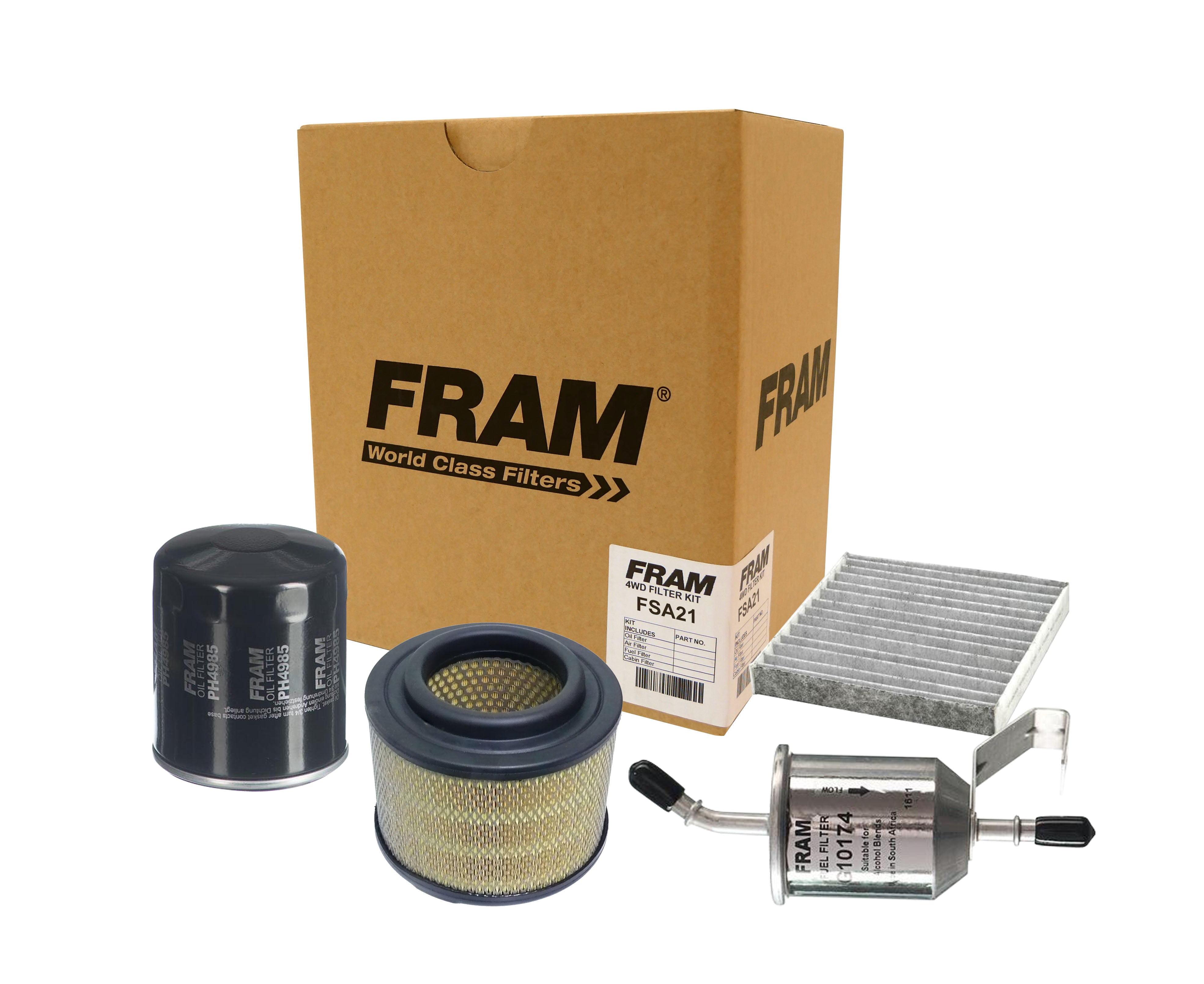FRAM 4wd Filter Kit for Toyota Hilux TGN16R (2TRFE)  - 05-15 | FRAM