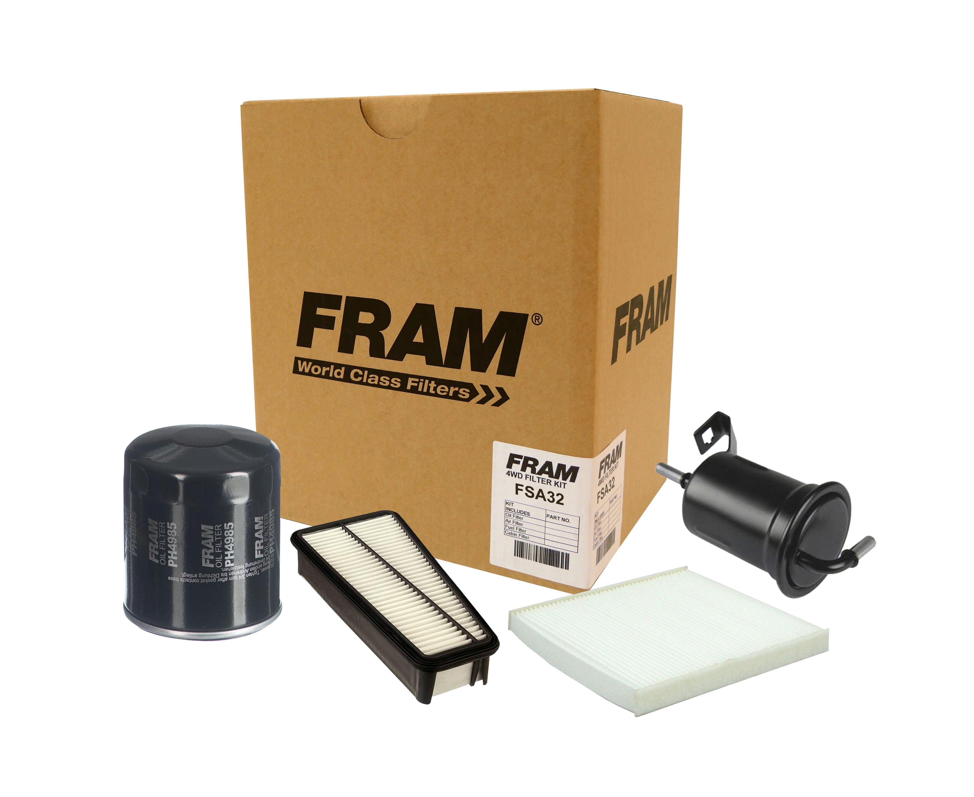 FRAM 4wd Filter Kit for Toyota Landcruiser Prado GRJ120 Petrol 4.0 | FRAM