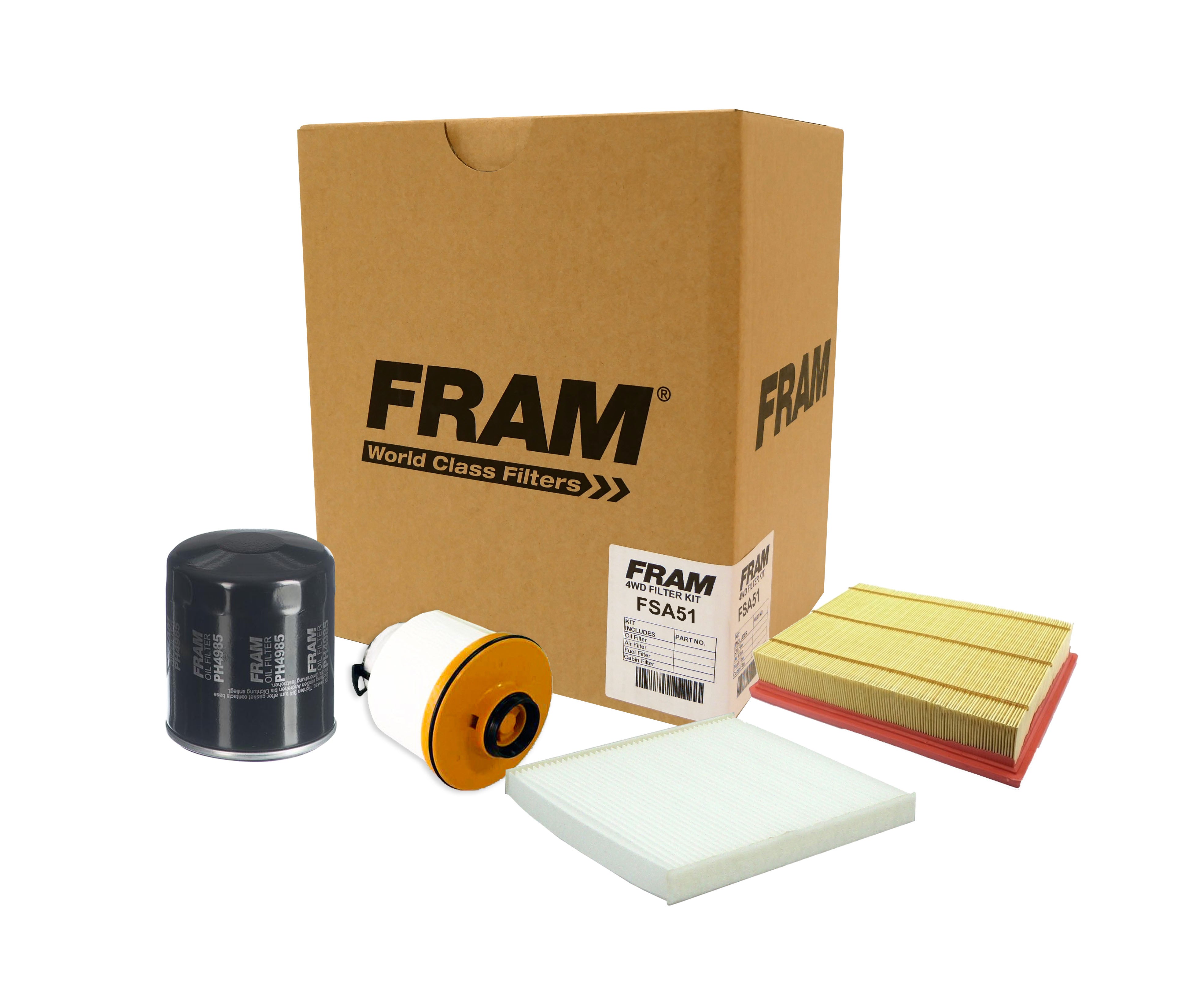 FRAM 4wd Filter Kit for Toyota Fortuner, Hilux GUN Series (Turbo Diesel). | FRAM