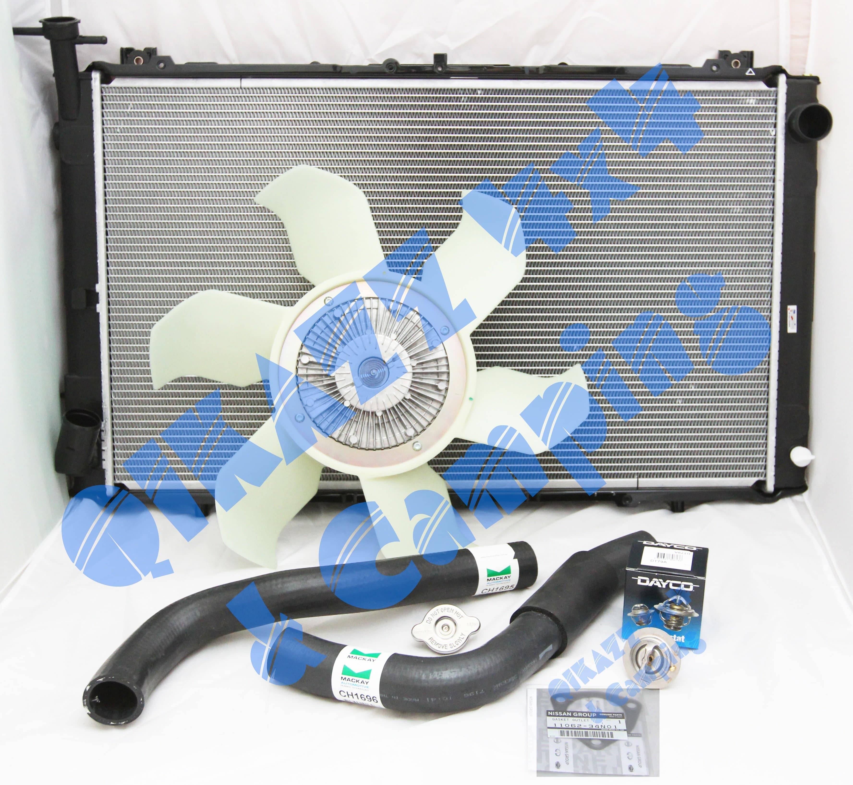 QIKAZZ Fan Cooling Upgrade + Radiator + Thermostat + Hoses for Nissan Patrol GQ TD42 | QIKAZZ 4x4 & Camping