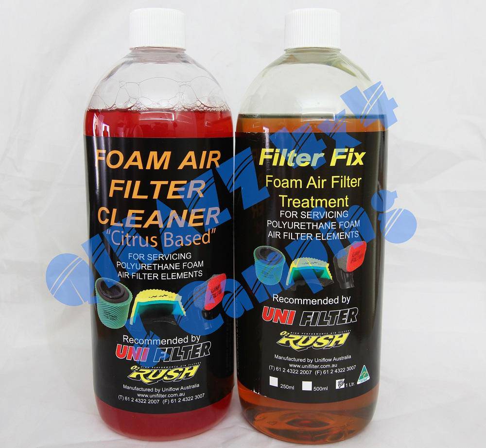 Unifilter Filter Fix Oil, 1 litre + Foam Filter Cleaner 1 litre | Unifilter Australia
