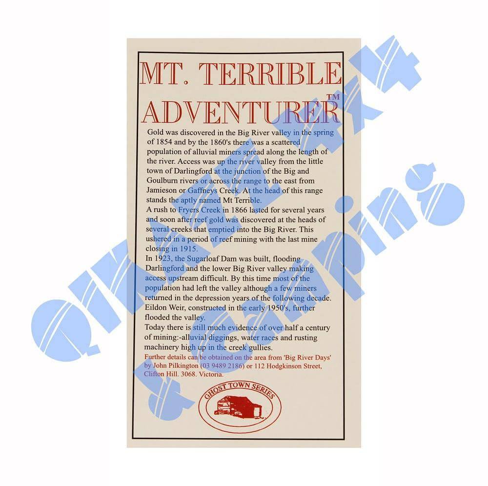 Adventurer Maps - Mt. Terrible - The Ghost Town Series | Adventurer Maps