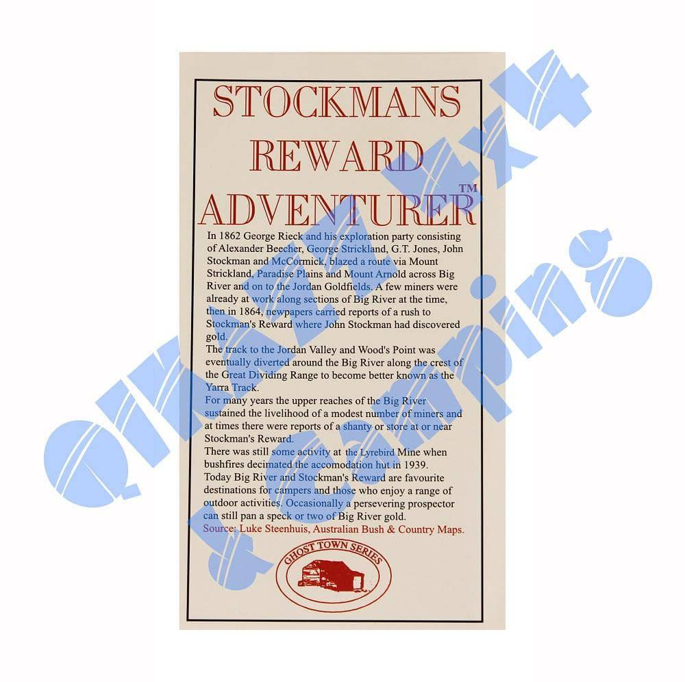 Adventurer Maps - Stockmans Reward - The Ghost Town Series | Adventurer Maps