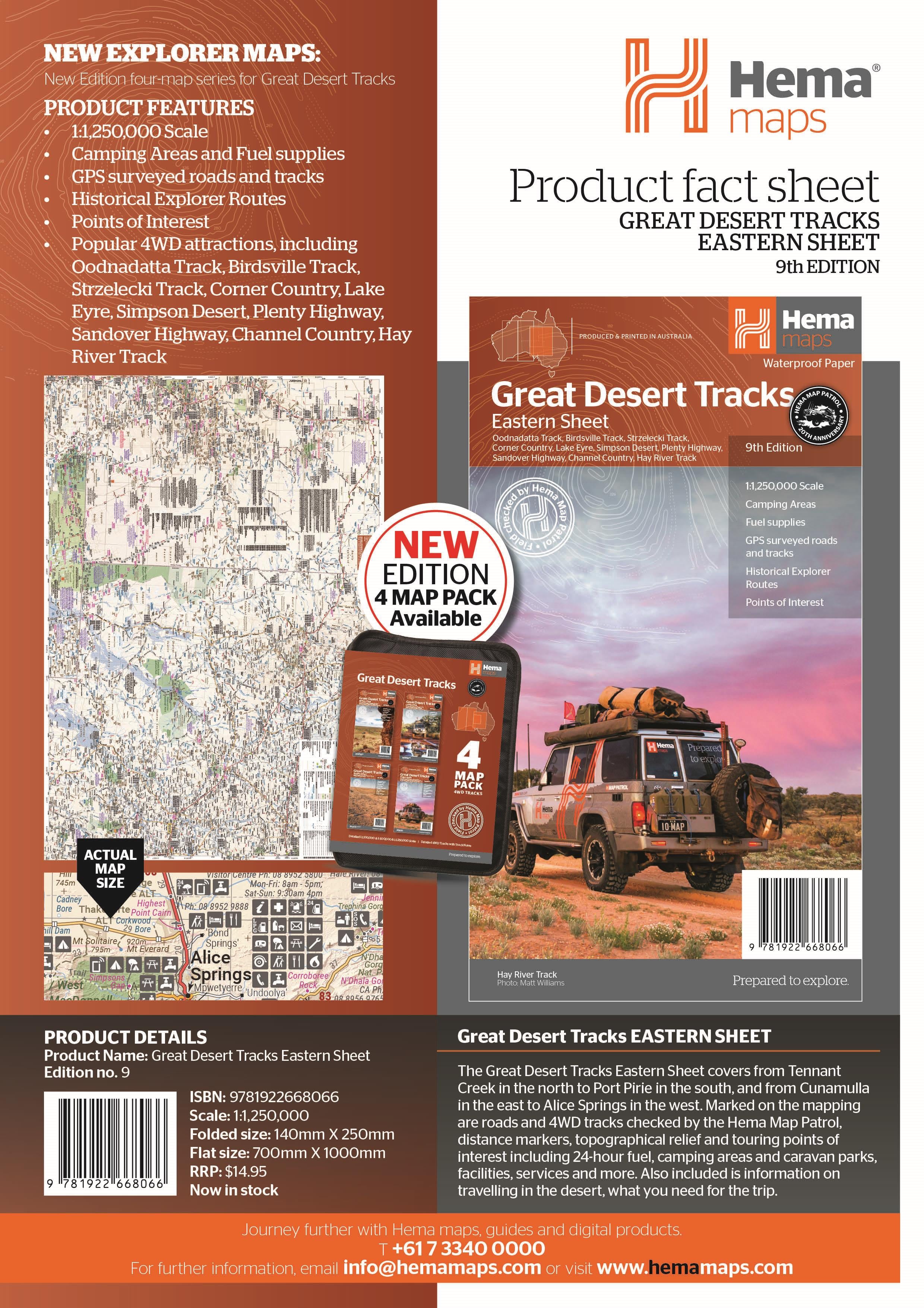 Hema Great Desert Tracks Eastern Sheet | Hema