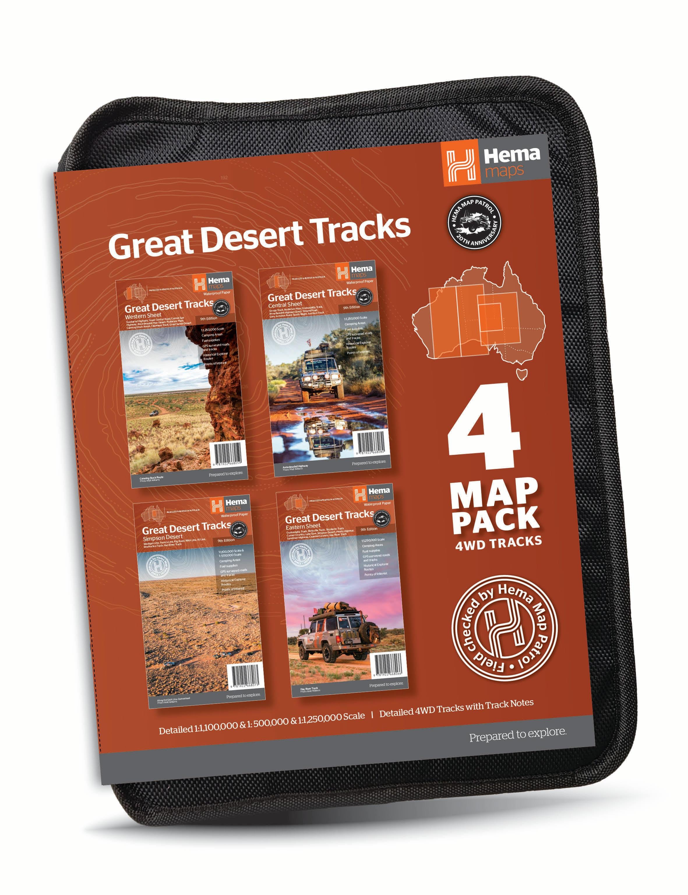 Hema Great Desert Tracks Map Pack | Hema