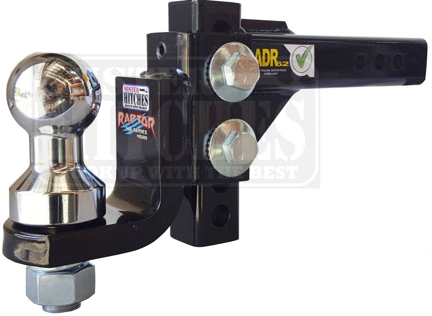 Mister Hitches RAPTOR 4500kg Super Duty Adjustable Ball Mount 16 STAGE MHABM45-1 | Roadsafe