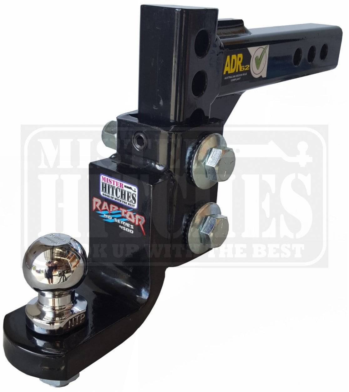 Mister Hitches RAPTOR 4500kg Super Duty Adjustable Ball Mount 16 STAGE MHABM45-1 | Roadsafe