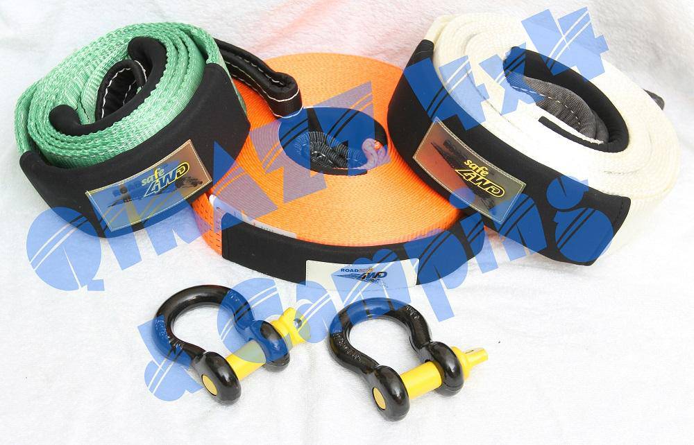 Roadsafe 4wd Recovery Kit - Winch Extension, Tree Trunk Protector, 8t Snatch Strap & 2 x Bow Shackles | Roadsafe