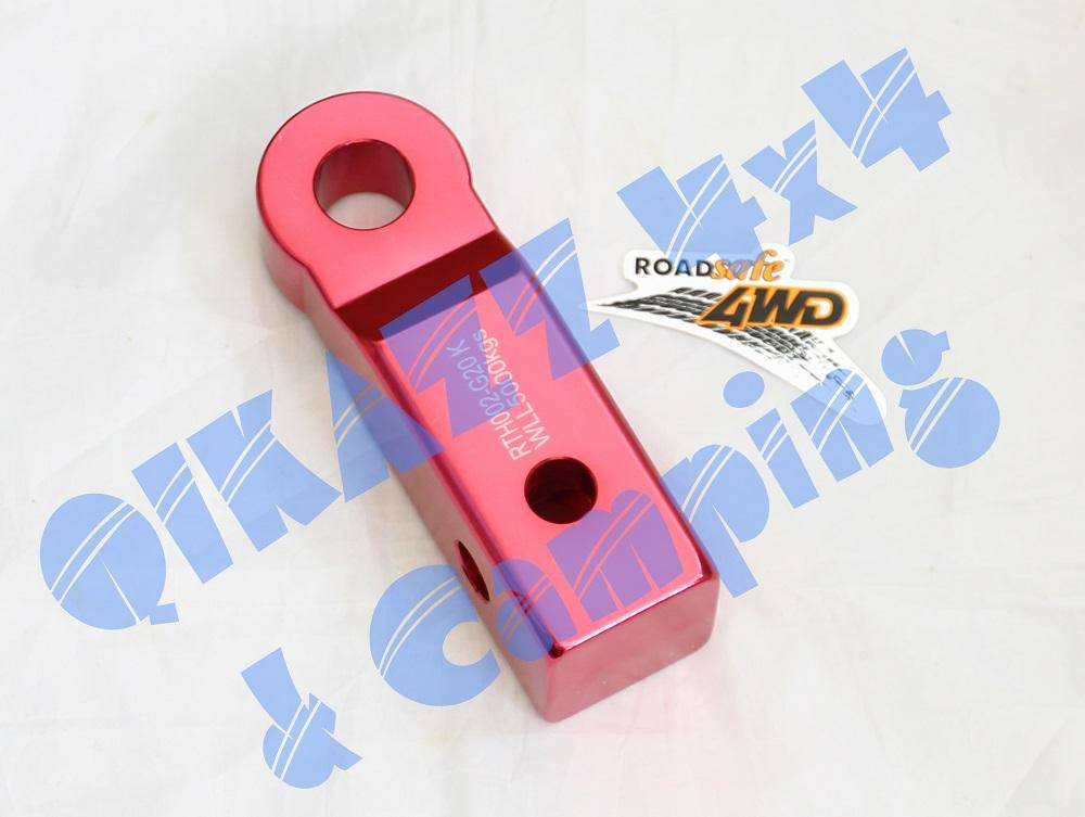 Roadsafe 4wd RED Alloy Rear Recovery Hitch + Soft Shackle | Roadsafe