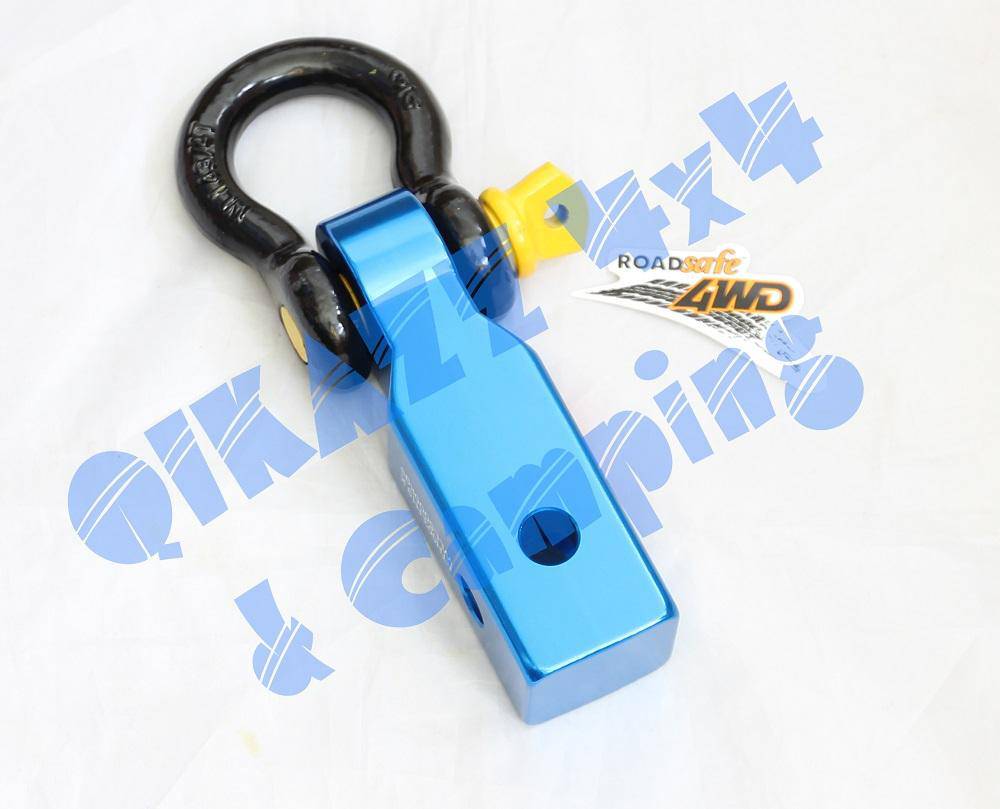 Roadsafe 4wd BLUE Alloy Rear Recovery Hitch + Shackle | Roadsafe