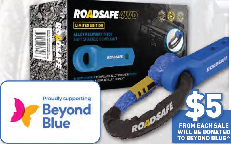 Roadsafe 4wd Alloy Recovery Hitch & Soft Shackle - Limited Edition Blue - Soft Shackle Compliant | Roadsafe