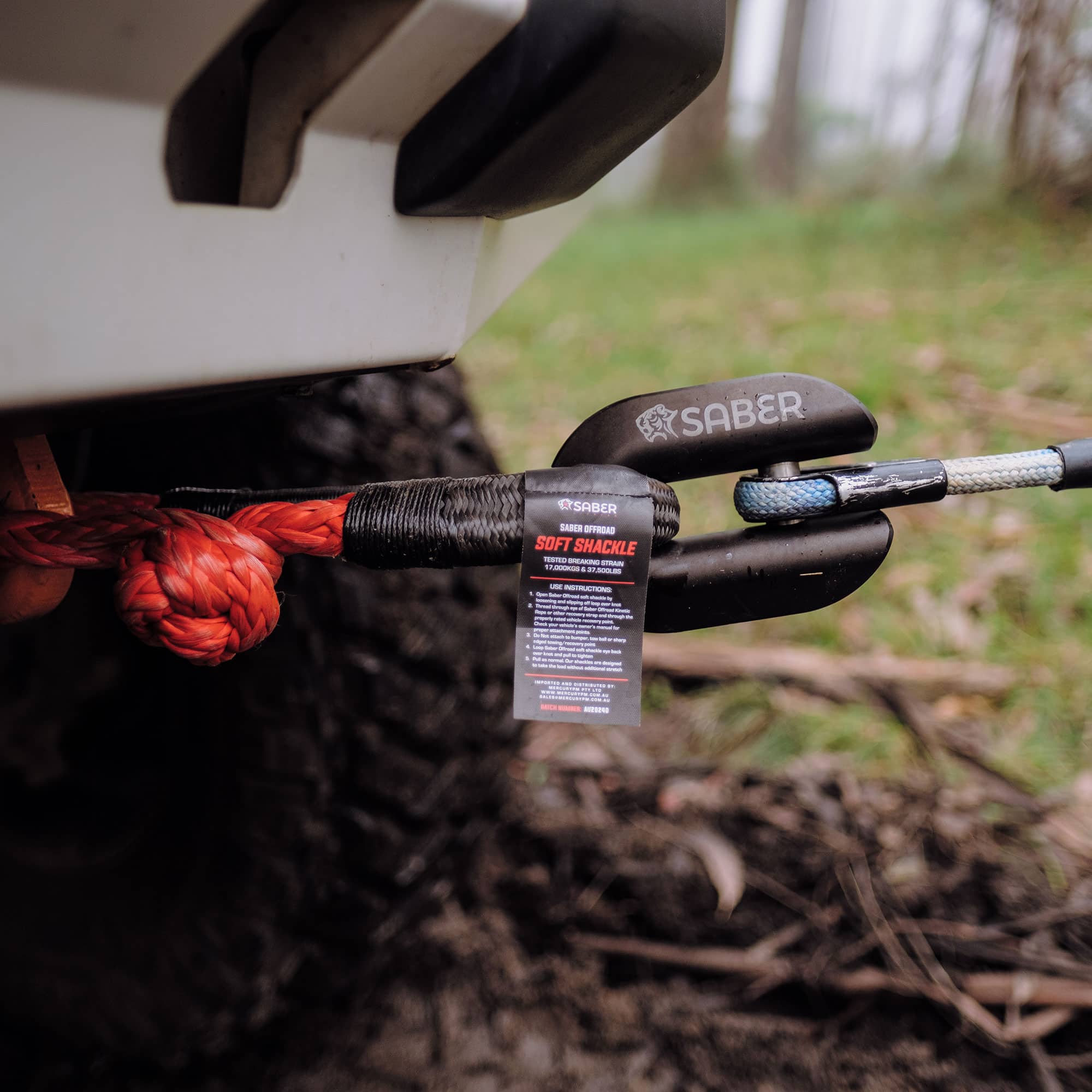 Saber Offroad Alloy Winch Shackle - 7075 Aluminium – Cerakote Blue | Saber Offroad