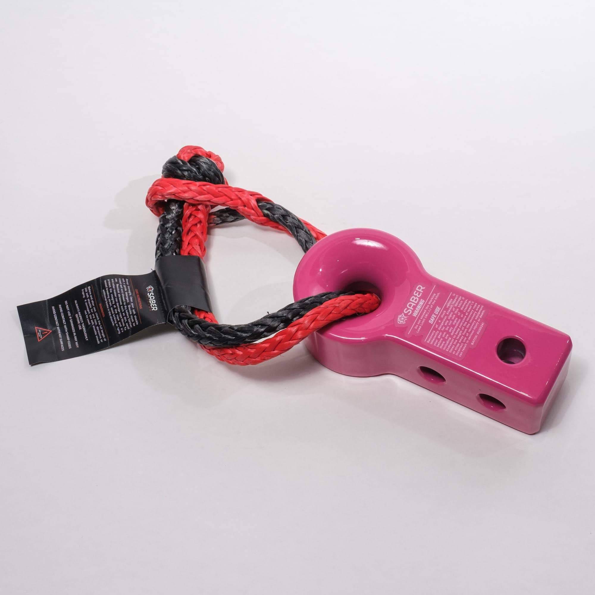 Saber Offroad 7075 Soft Shackle Only Aluminium Recovery Hitch – Prismatic Pink & 9K Soft Shackle | Saber Offroad