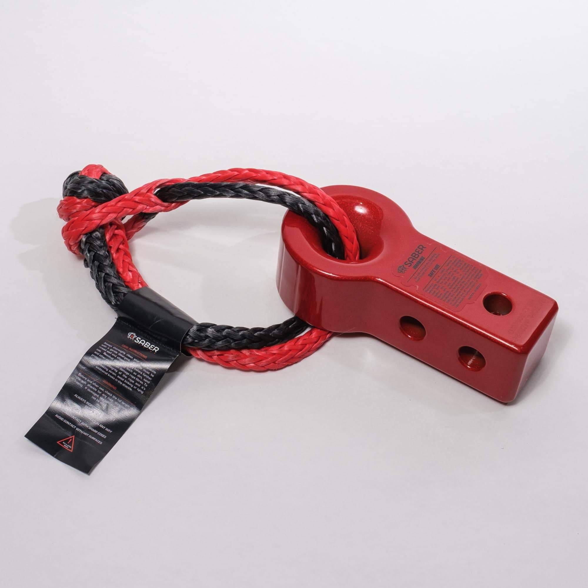 Saber Offroad 7075 Soft Shackle Only Aluminium Recovery Hitch – Prismatic Red & 9K Soft Shackle | Saber Offroad