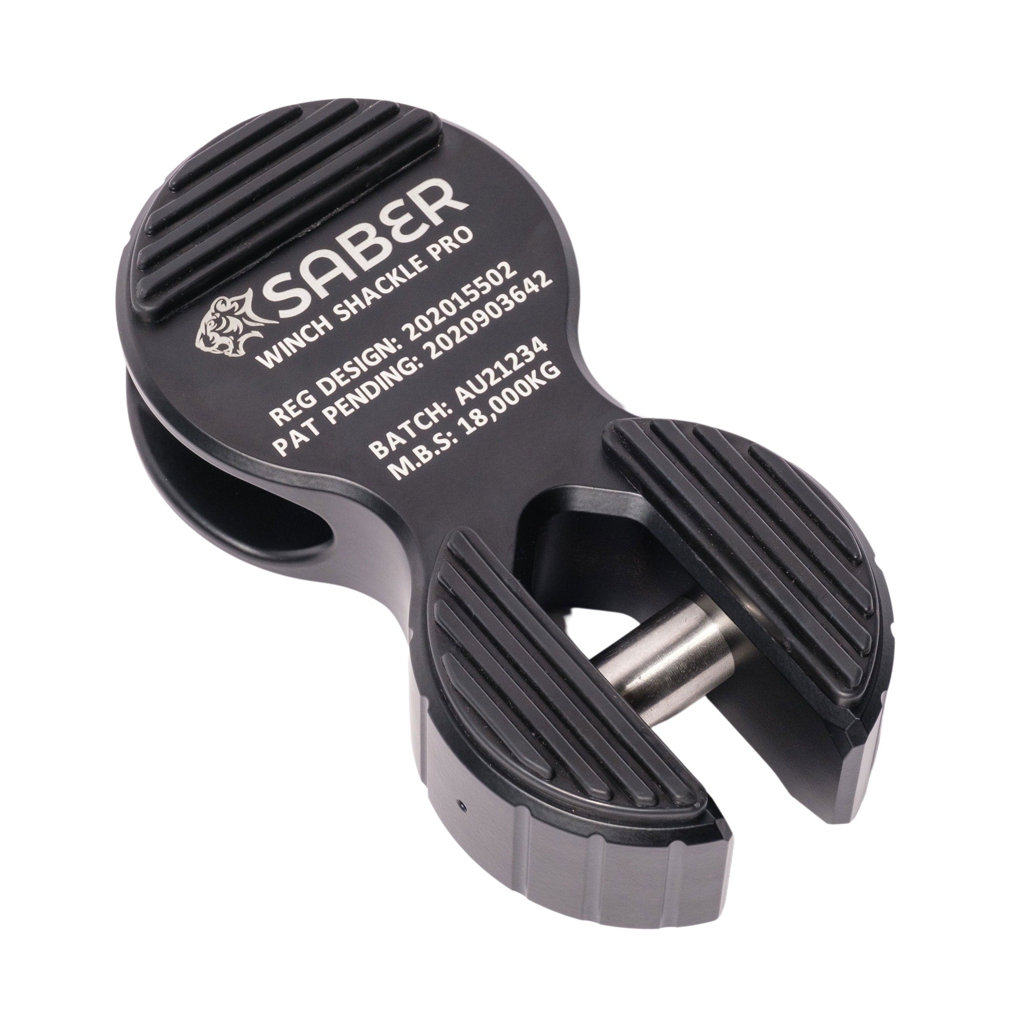 Saber Offroad Alloy Winch Shackle Pro - 7075 Aluminium – Black | Saber Offroad