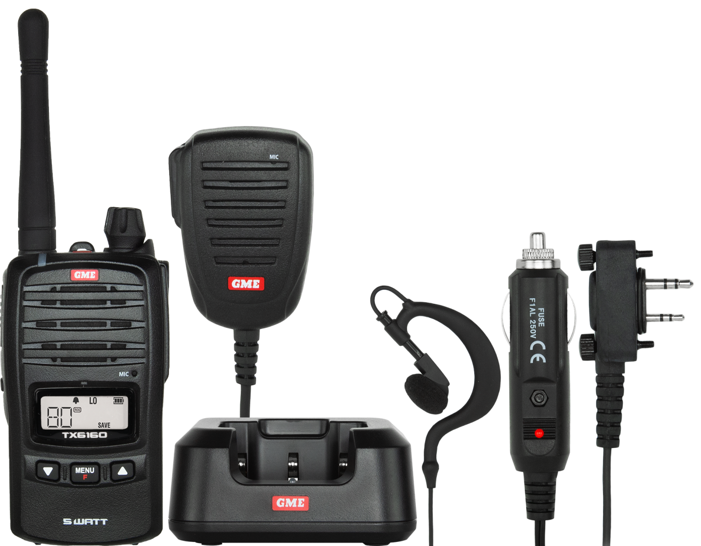 GME TX6160 5/1 Watt UHF CB Handheld Radio | GME