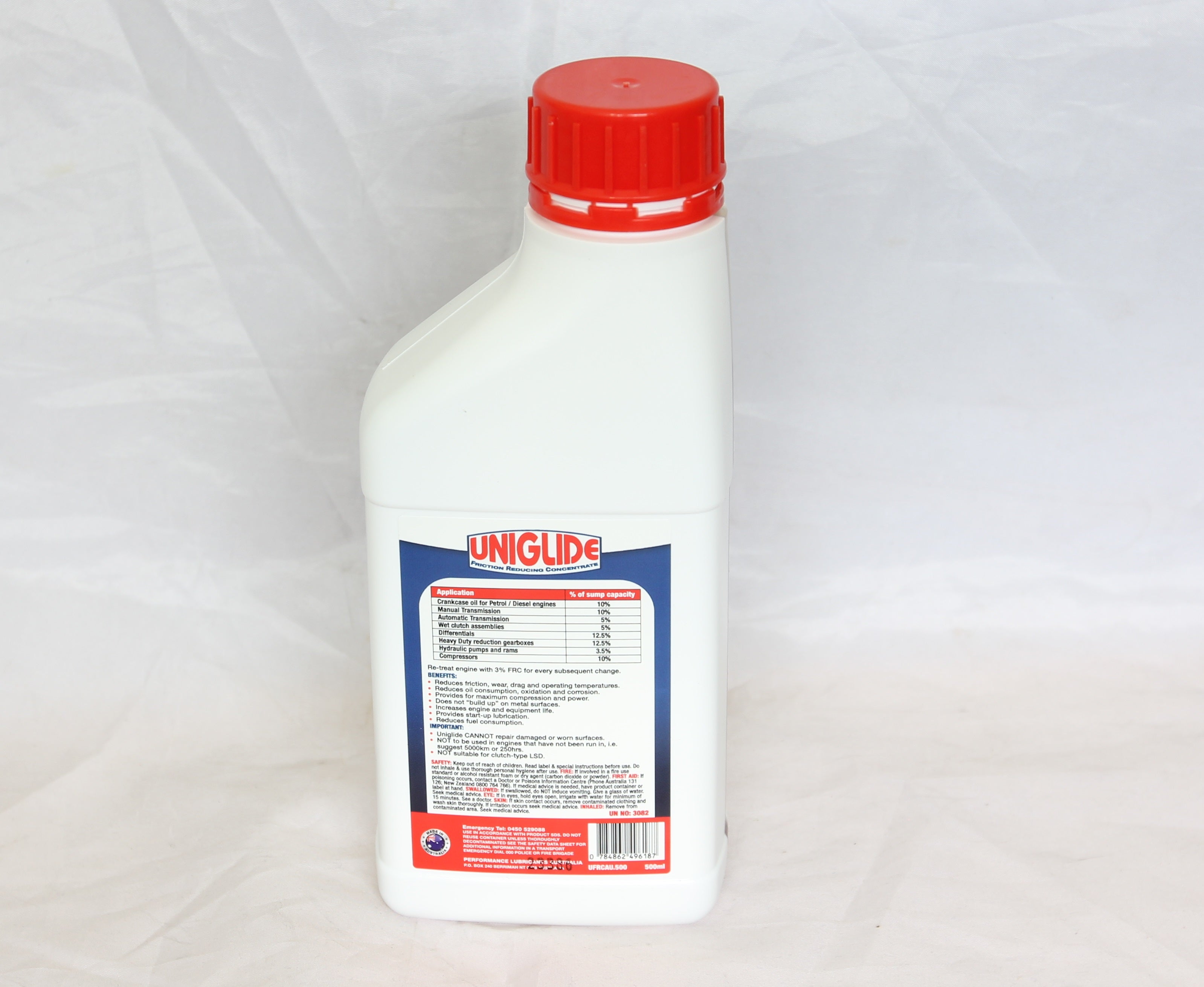 Uniglide Friction Reducing Concentrate - 1 Carton (12 x 500ml) | Performance Lubricants Australia