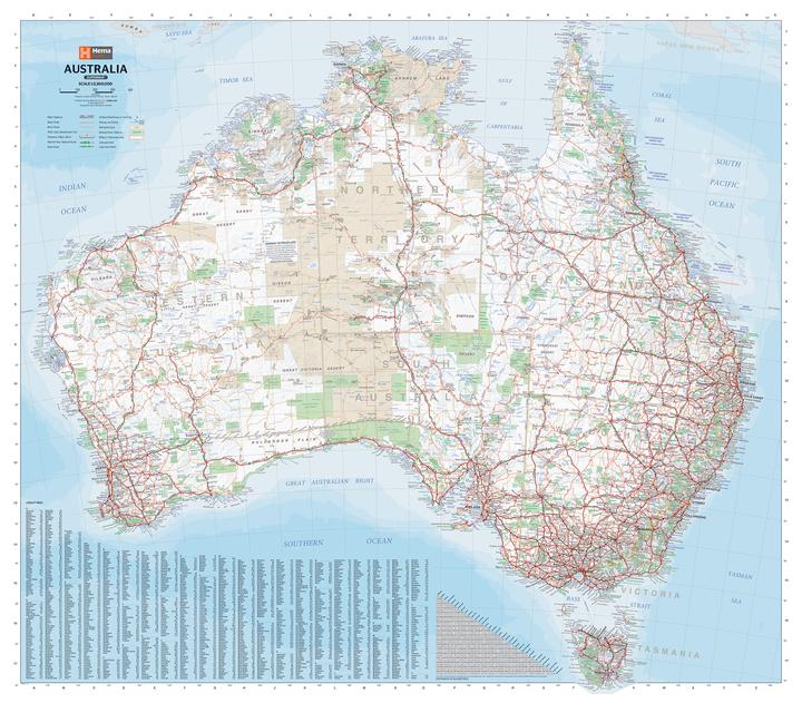 Hema 2 in 1 Twin Pack - Australia and World Wall Maps | Hema