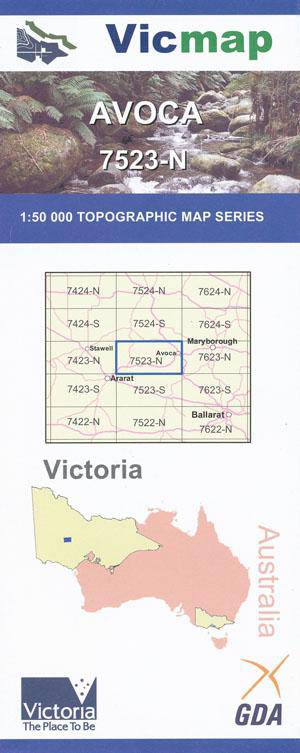 Vicmap Avoca 7523-N 1:50,000 Scale | Vicmap