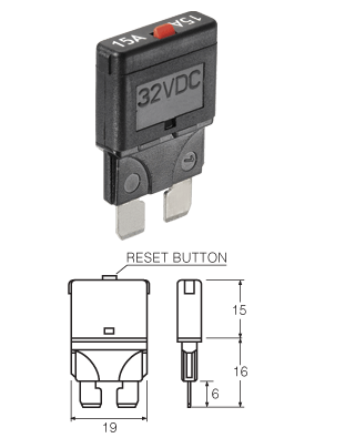 Narva Circuit Breaker - Blade Manual Reset 25A (5 Pack) - 55725 | Narva