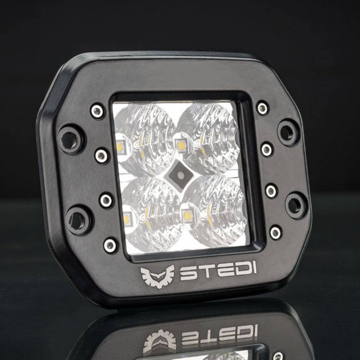 Stedi C-4 Black Edition Flush Mount LED Light Cube | Flood | Stedi